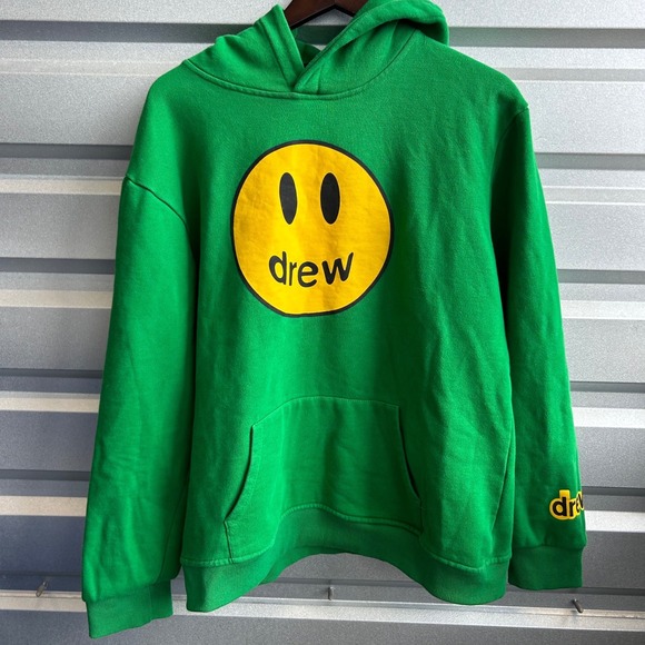 Drew House Mascot Hoodie Green Graphic Pullover Sweatshirt Streetwear Urban - Picture 1 of 6
